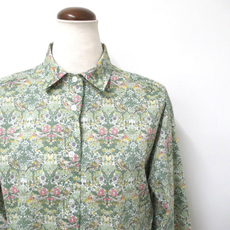 Parkes  LIBERTY後ろタックレギュラーカラーシャツ /GR3【日本製】